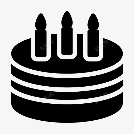 生日蛋糕蜡烛美味svg_新图网 https://ixintu.com 生日蛋糕 蜡烛 美味 甜蜜 巧克力 甜点 点线 字形