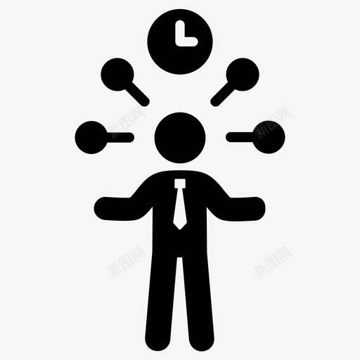 任务分配忙svg_新图网 https://ixintu.com 任务 分配 时间管理 待办 事项