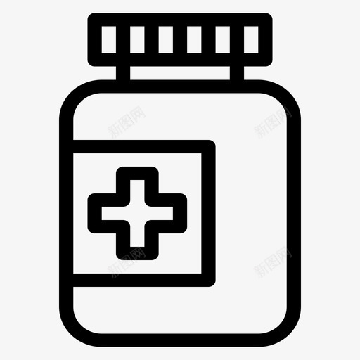 糖浆瓶剂量医疗svg_新图网 https://ixintu.com 糖浆 剂量 医疗 药房 健康 状况 疾病