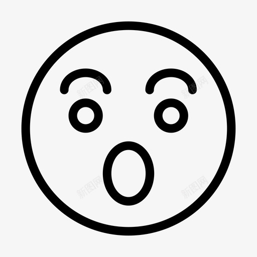 惊喜脸惊讶表情符号svg_新图网 https://ixintu.com 惊喜 惊讶 表情 符号 反应 笑脸 社交 媒体