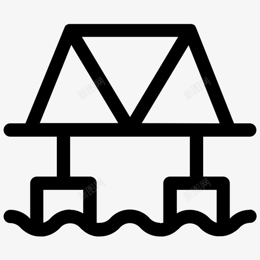 桥梁建筑城市景观svg_新图网 https://ixintu.com 建筑 桥梁 城市 景观 河流 公路桥