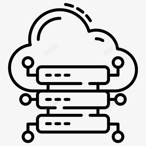 云数据存储云计算云连接svg_新图网 https://ixintu.com 数据 存储 云计算 连接 托管 云网 网络 向量 图标