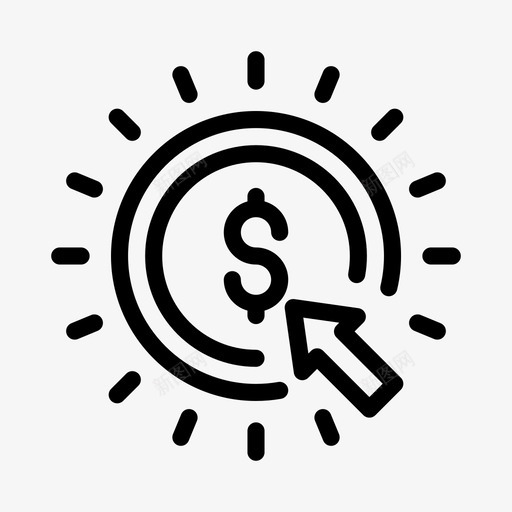 按点击付费光标营销svg_新图网 https://ixintu.com 点击 付费 营销 搜索引擎 优化 光标 在线 网络 数字 线条 字形