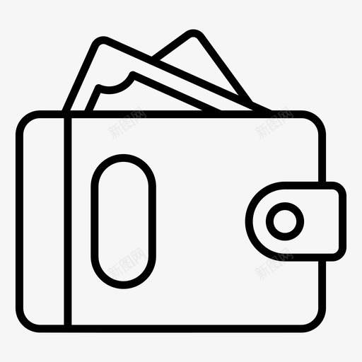 钱包现金钱包购物和电子商务线向量图标集svg_新图网 https://ixintu.com 钱包 现金 购物 电子商务 向量 图标