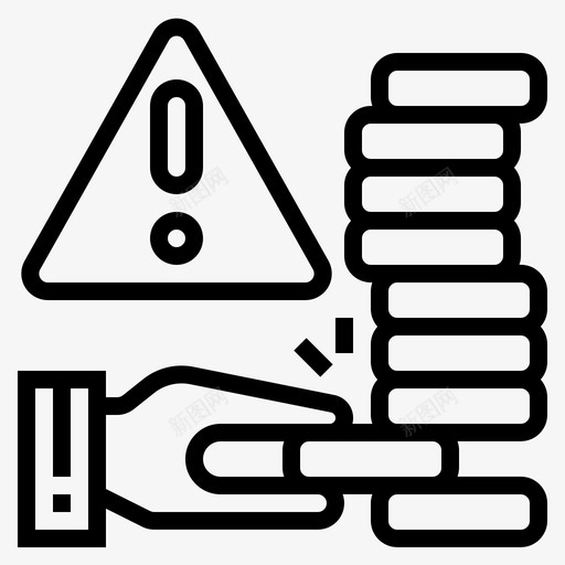 金融风险破产商业风险svg_新图网 https://ixintu.com 风险 金融 商业 风险金 破产 货币