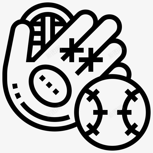 棒球接球手套svg_新图网 https://ixintu.com 棒球 接球 手套 投手