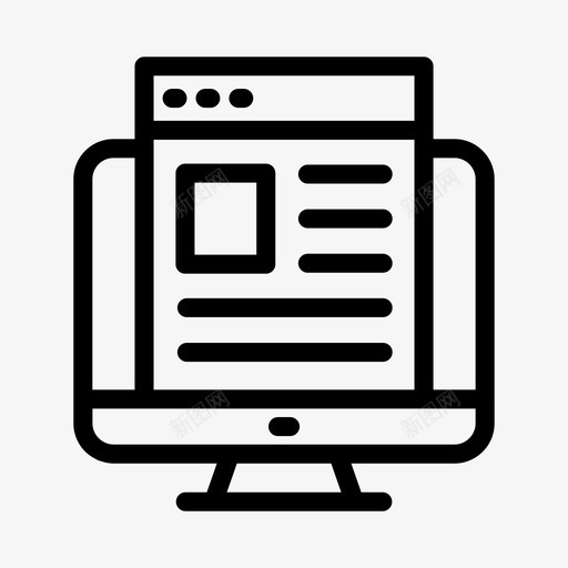 屏幕网络浏览器互联网在线svg_新图网 https://ixintu.com 网络 屏幕 浏览器 互联网 在线 搜索引擎 优化 数字 营销 字形