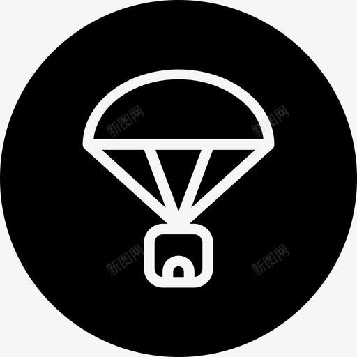 降落伞箱子svg_新图网 https://ixintu.com 降落伞 箱子