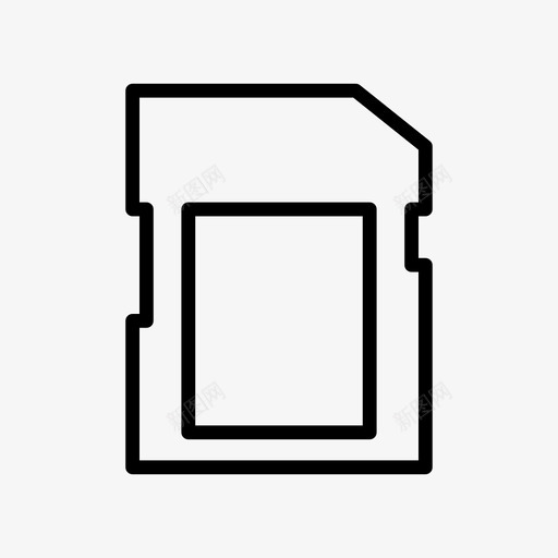 sd卡内存microsdsvg_新图网 https://ixintu.com 卡卡 内存 存储 技术 存储卡 轮廓 字形