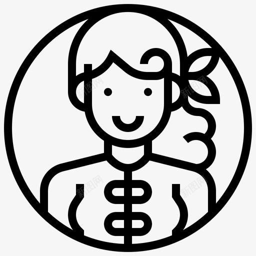印度尼西亚妇女昂克朗蜡染svg_新图网 https://ixintu.com 克朗 凯巴 印度尼西亚 国家 头像 妇女 蜡染 蜡染民族文化