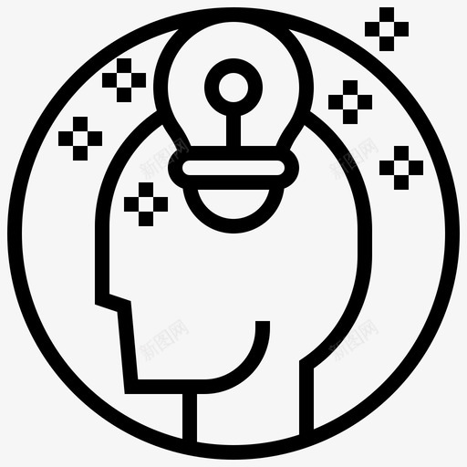 智慧才华灯泡svg_新图网 https://ixintu.com 智慧 才华 灯泡 头脑 思维 创意 学习
