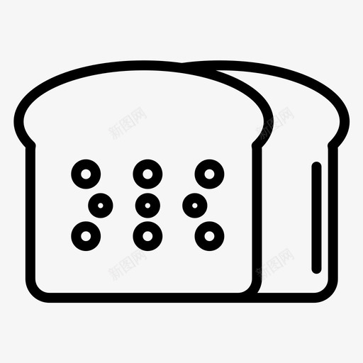 面包吃的食物svg_新图网 https://ixintu.com 面包 包吃 食物 吐司 购物 常规 系列