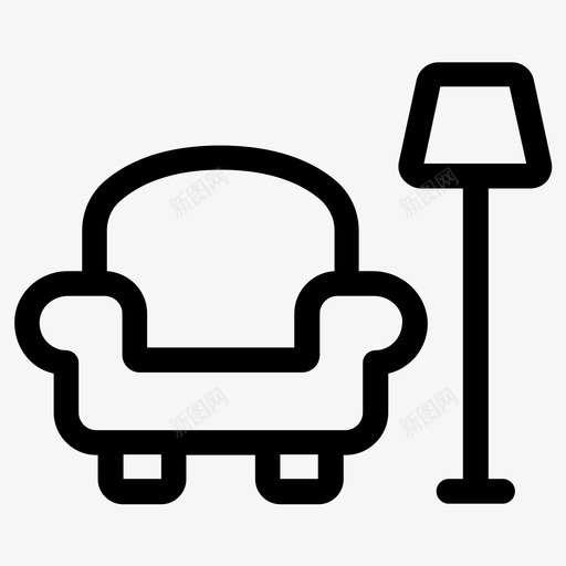 沙发扶手椅家具svg_新图网 https://ixintu.com 沙发 扶手 家具 灯座 座椅