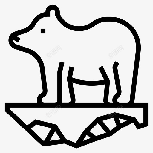 融化的冰熊气候变化svg_新图网 https://ixintu.com 融化 冰熊 气候变化 全球 变暖 北极