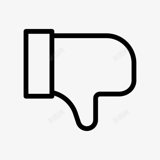 拇指向下不喜欢手svg_新图网 https://ixintu.com 拇指 向下 不喜欢 负片 轮廓 字形