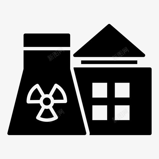 发电厂工厂核电站svg_新图网 https://ixintu.com 发电厂 工厂 核电站 核反应堆 电力工业 蒸汽 电力 能源 字形 矢量 矢量图