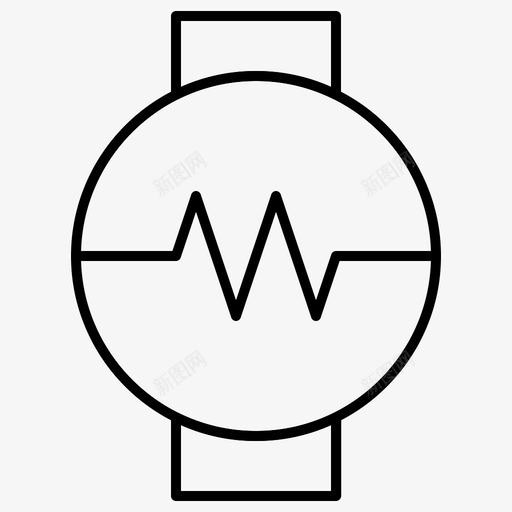智能手表心跳计算机svg_新图网 https://ixintu.com 智能 手表 心跳 计算机 设备 电子设备 细线