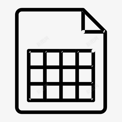 excel表文档文件svg_新图网 https://ixintu.com 表表 文档 文件 纸张 流行