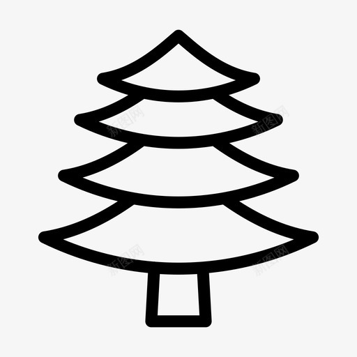 树冷杉绿色svg_新图网 https://ixintu.com 冷杉 绿色 自然 公园 生物 字形