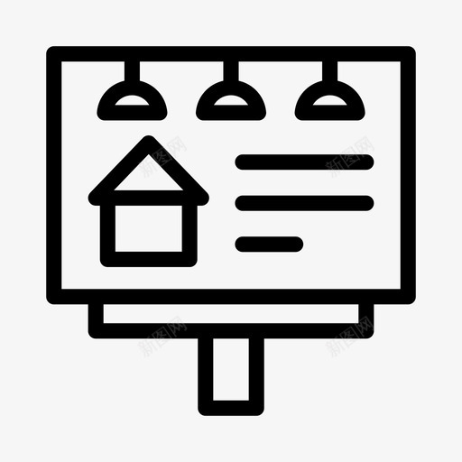 广告牌横幅物业svg_新图网 https://ixintu.com 房地产 广告牌 横幅 物业 招牌 线条 雕文
