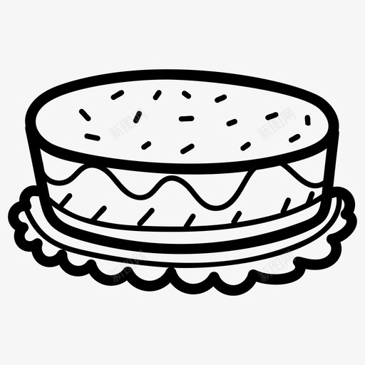 生日蛋糕画生日蛋糕奶油蛋糕svg_新图网 https://ixintu.com 生日蛋糕 奶油 蛋糕 甜点 甜食 食品 饮料 手绘 图标