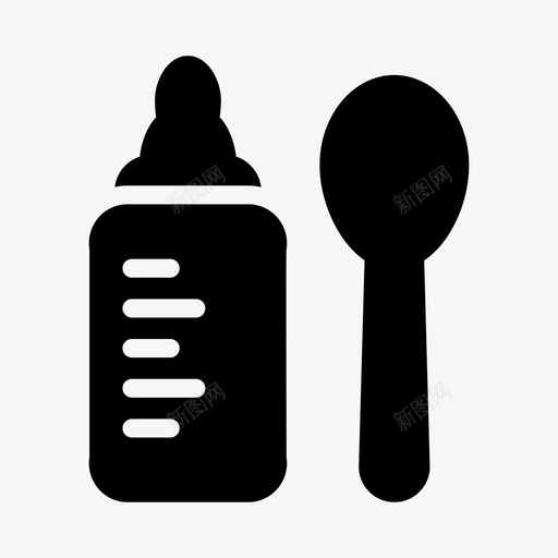 喂食勺饮料牛奶svg_新图网 https://ixintu.com 喂食 饮料 牛奶 奶水 婴儿 玩具 字形