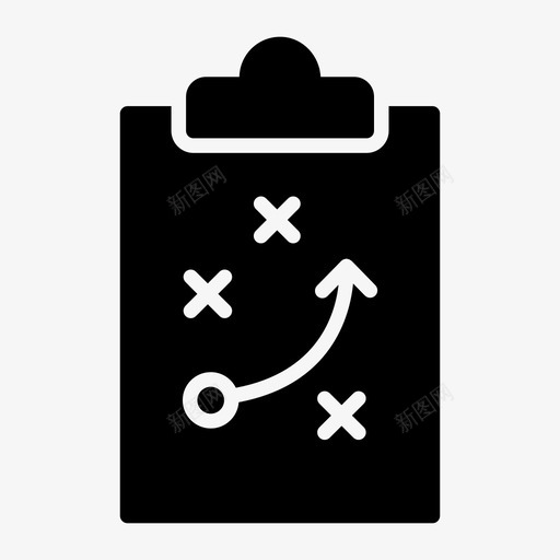 战术剪贴板计划svg_新图网 https://ixintu.com 运动 战术 剪贴板 计划 策略 字形
