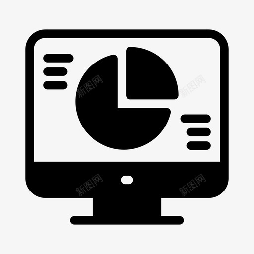 屏幕饼图图形联机svg_新图网 https://ixintu.com 屏幕 饼图 图形 联机 统计 业务 分析 字形