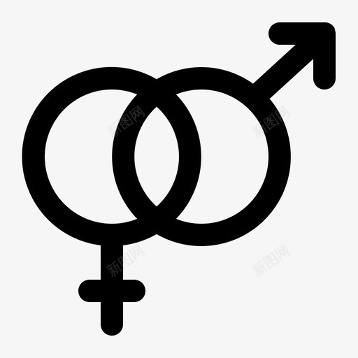 男女星座爱情浪漫svg_新图网 https://ixintu.com 男女 情人节 星座 星座爱情 浪漫 黑色 轮廓