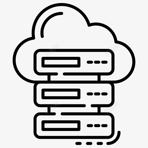 云数据存储云计算云连接svg_新图网 https://ixintu.com 数据 存储 云计算 连接 托管 云网 网络 向量 图标