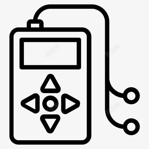 便携式ipod音频音乐音乐播放器svg_新图网 https://ixintu.com 便携式 音乐 音频 播放器 设备 多媒体 线路 图标