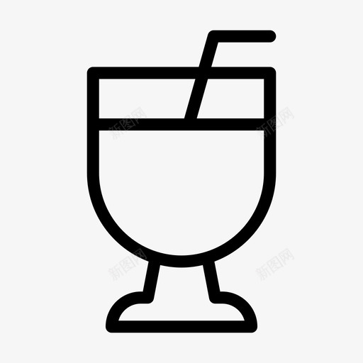 果汁杯饮料吸管svg_新图网 https://ixintu.com 果汁 饮料 吸管 巧克力 甜点 点线 字形