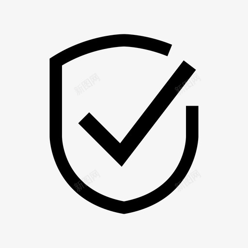 盾牌复选标记防护svg_新图网 https://ixintu.com 复选 标记 盾牌 防护 保护 安全带 轮廓 字形 形的 防护罩