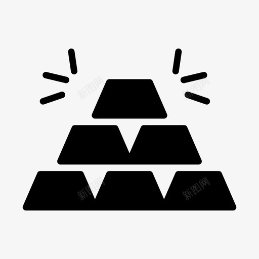 锭砖金融svg_新图网 https://ixintu.com 锭砖 金融 黄金 珠宝 购物 电子商务 线雕文