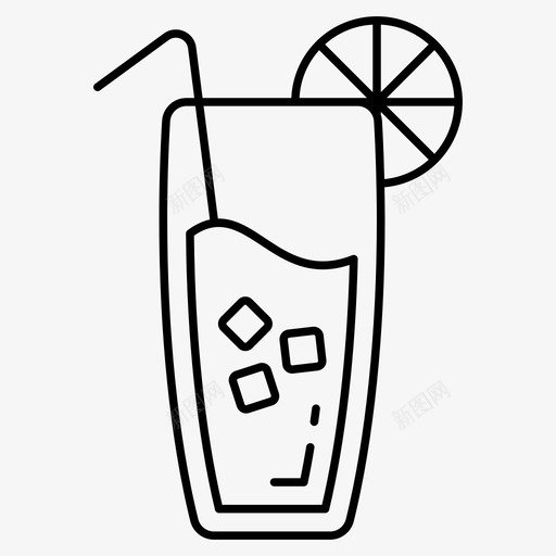 柠檬水饮料果汁杯svg_新图网 https://ixintu.com 饮料 柠檬水 果汁 白酒 马提尼 食品 系列 图标