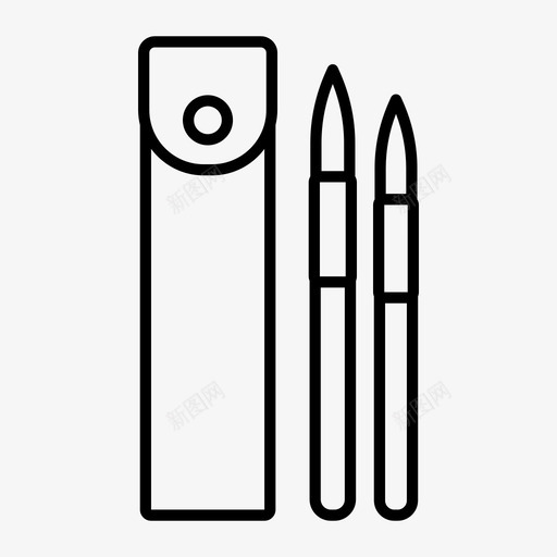 毛笔盒画笔盒美术svg_新图网 https://ixintu.com 画笔 毛笔 美术 绘画