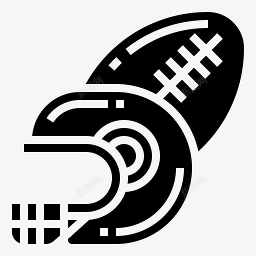 美式足球头盔橄榄球svg_新图网 https://ixintu.com 美式 足球 头盔 橄榄球 触地 运动 标志