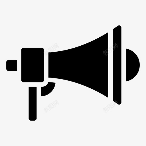 扩音器公告喇叭svg_新图网 https://ixintu.com 扩音器 公告 喇叭 购物 商业 字形 矢量 矢量图 图标