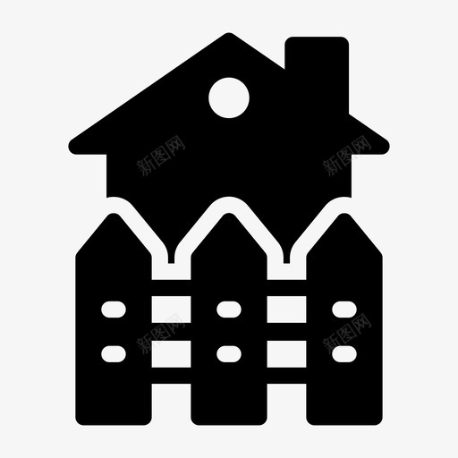 篱笆房边界建筑svg_新图网 https://ixintu.com 篱笆 边界 建筑 住宅 住宅房 房地产 字形