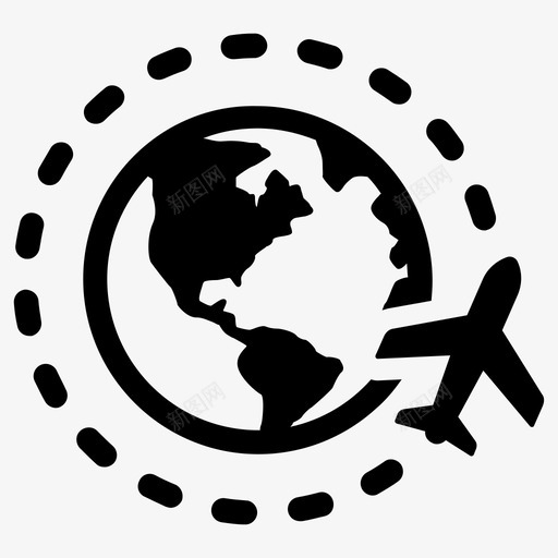 旅行环游世界飞机旅行svg_新图网 https://ixintu.com 旅行 环游 世界 飞机