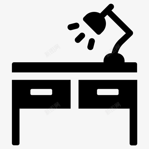 办公桌家具台灯svg_新图网 https://ixintu.com 办公桌 家具 台灯
