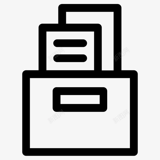 档案箱子文件svg_新图网 https://ixintu.com 文件 档案 箱子 纸张