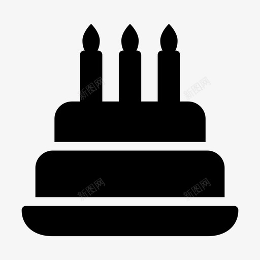 生日蛋糕蜡烛美味svg_新图网 https://ixintu.com 生日蛋糕 蜡烛 美味 甜蜜 巧克力 甜点 点线 字形