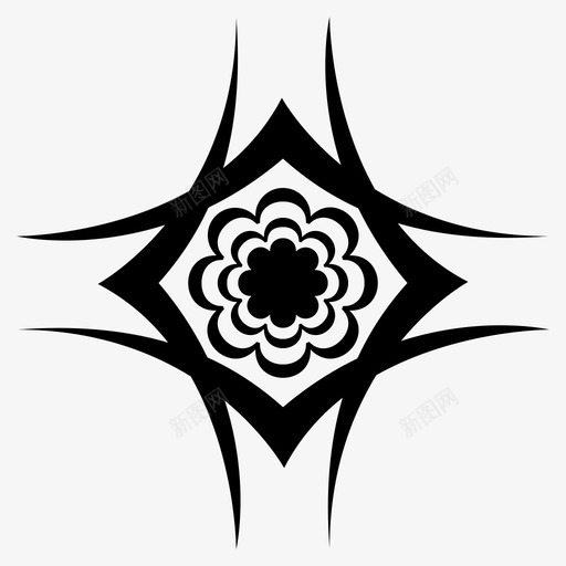 部落花纹身本土设计种族纹身svg_新图网 https://ixintu.com 部落 纹身 落花 纹身部 本土 设计 种族 徽章 符号 集合 几何