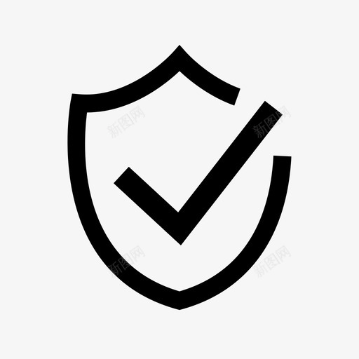 盾牌复选标记防护svg_新图网 https://ixintu.com 复选 标记 盾牌 防护 保护 安全带 轮廓 字形 形的 防护罩