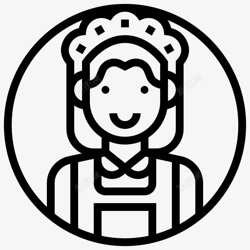 女佣清洁服务svg_新图网 https://ixintu.com 女佣 清洁 服务 吸尘器 职业 职业化 化身