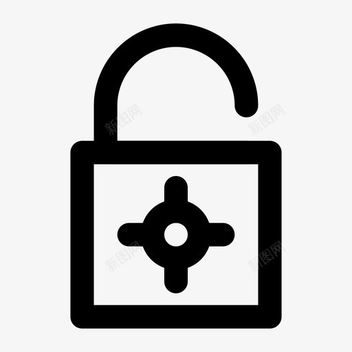 解锁界面打开svg_新图网 https://ixintu.com 界面 解锁 打开 目标 基本 粗体 线条