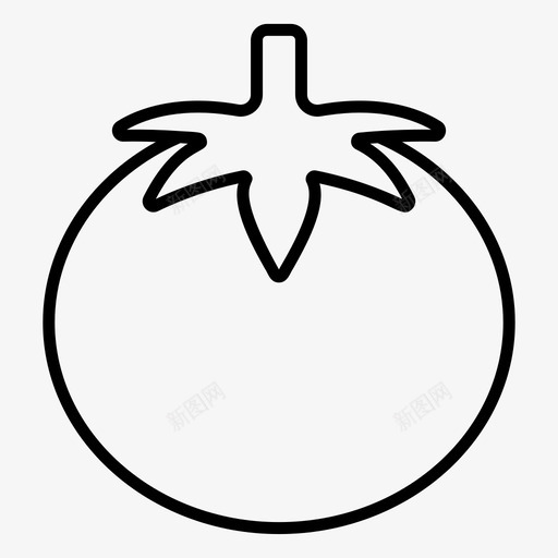 西红柿水果健康食品svg_新图网 https://ixintu.com 西红柿 水果 健康食品 营养 成熟 番茄 食品饮料 系列 矢量 矢量图 图标