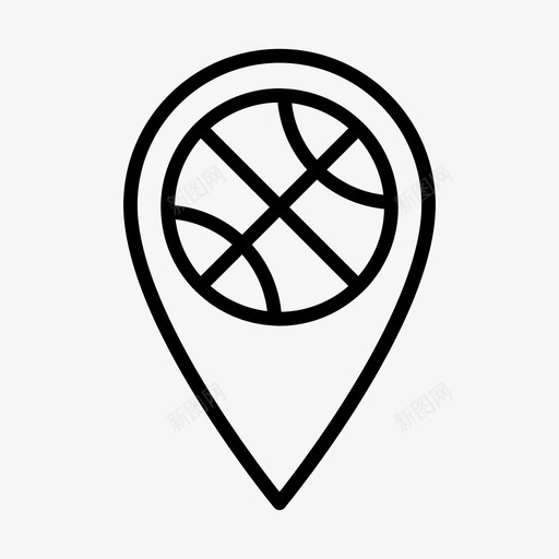 球位置地图大头针svg_新图网 https://ixintu.com 位置 运动 地图 大头针 字形