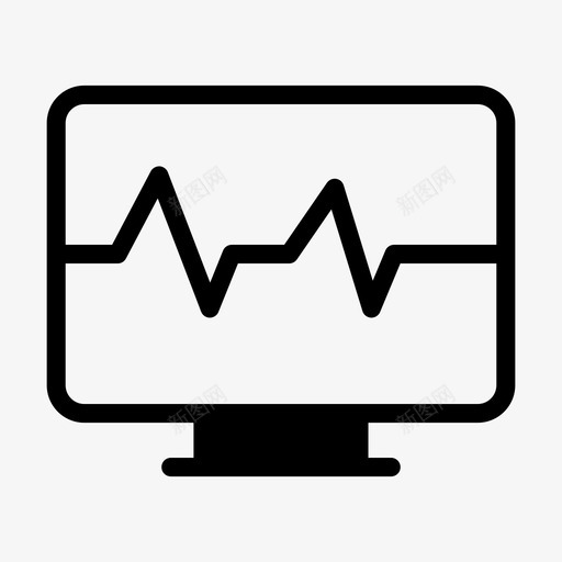 医疗监视器lcd脉冲svg_新图网 https://ixintu.com 医疗 监视器 脉冲 屏幕 生物 字形